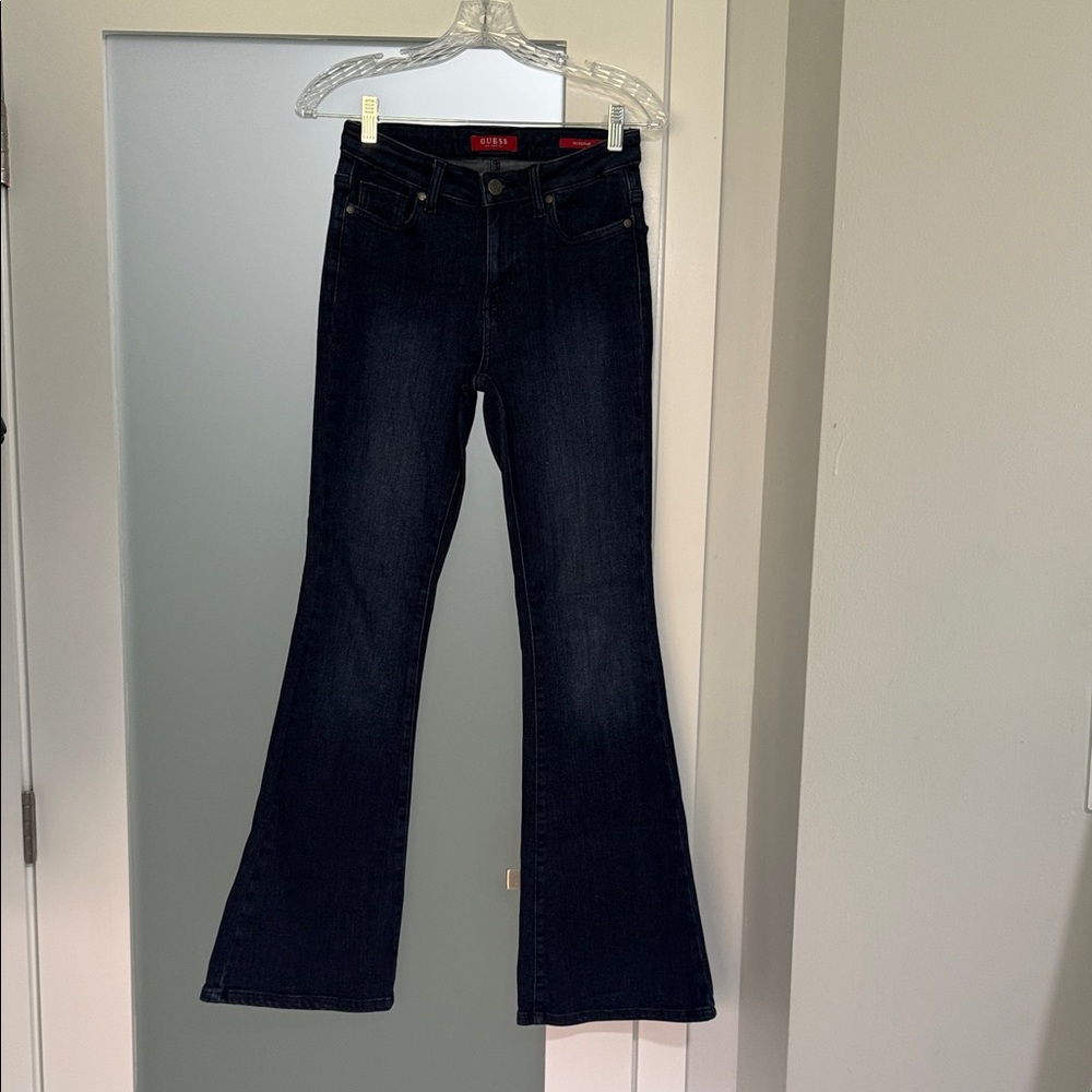 Guess Mid Rise Dark Flare Jeans